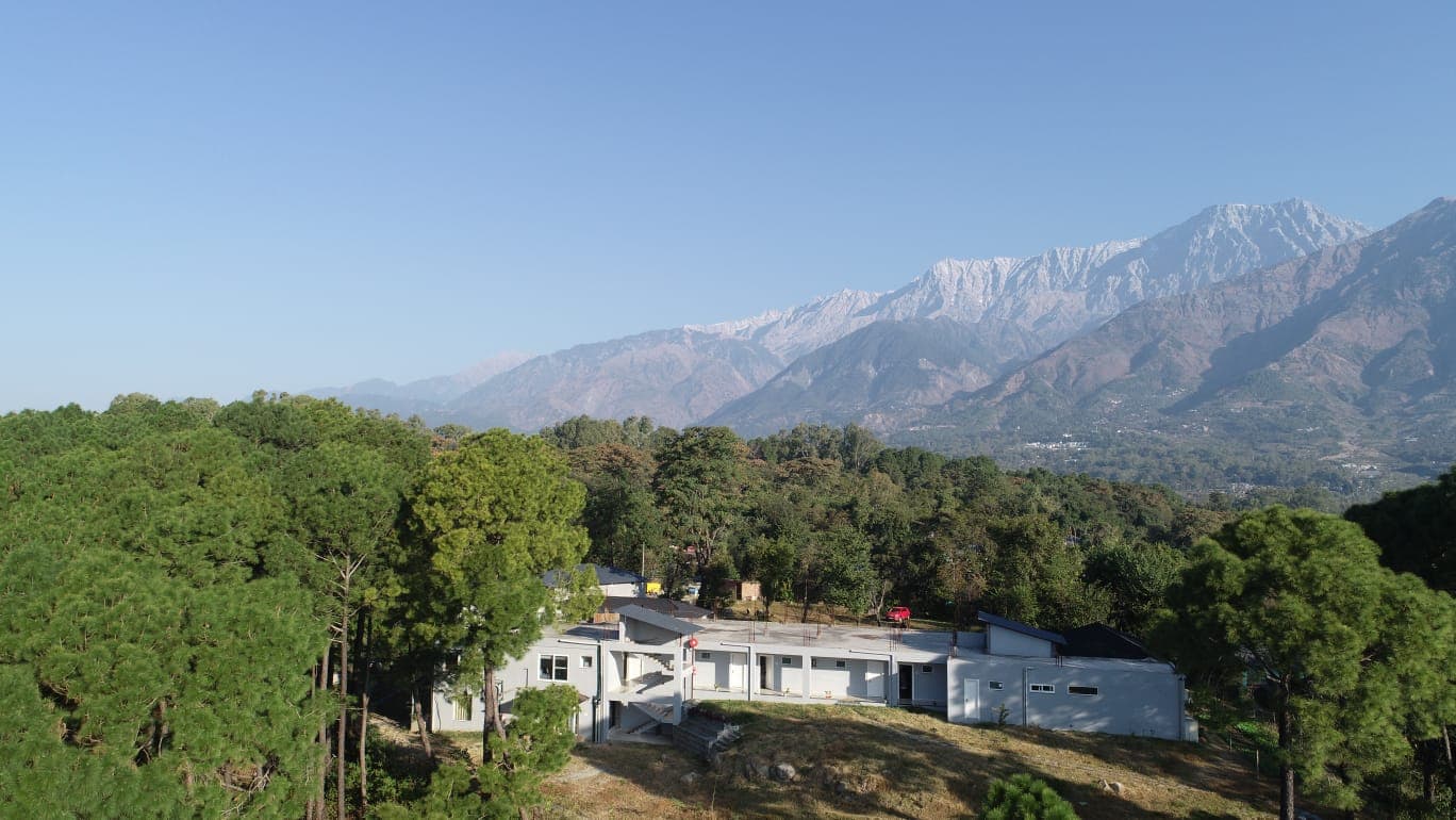 Himalayan dawn over Dharamshala valley